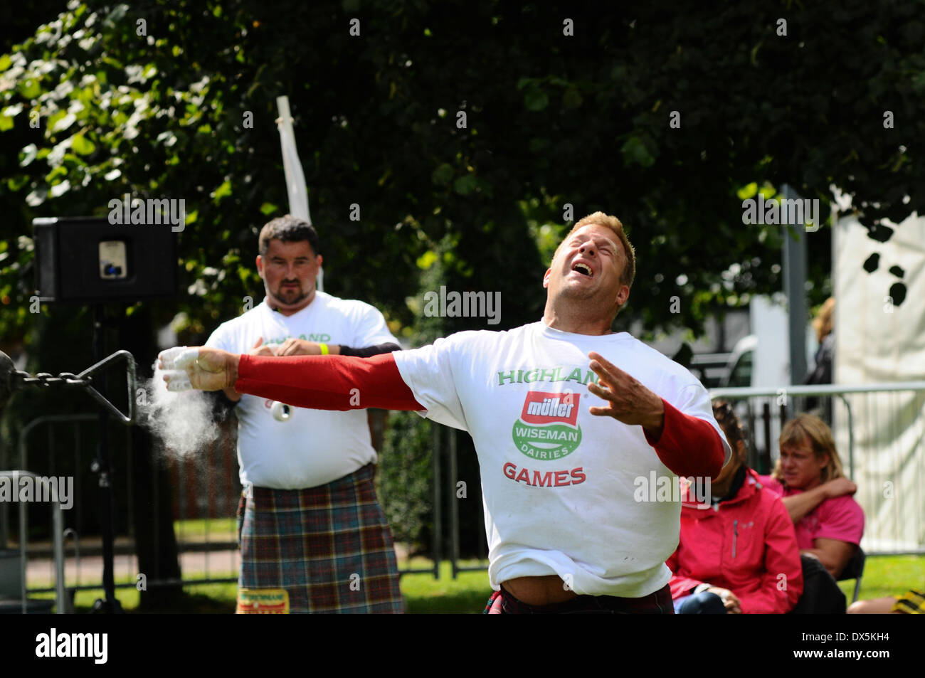Scottish heavy weight competitors in Glasgow Green during the World