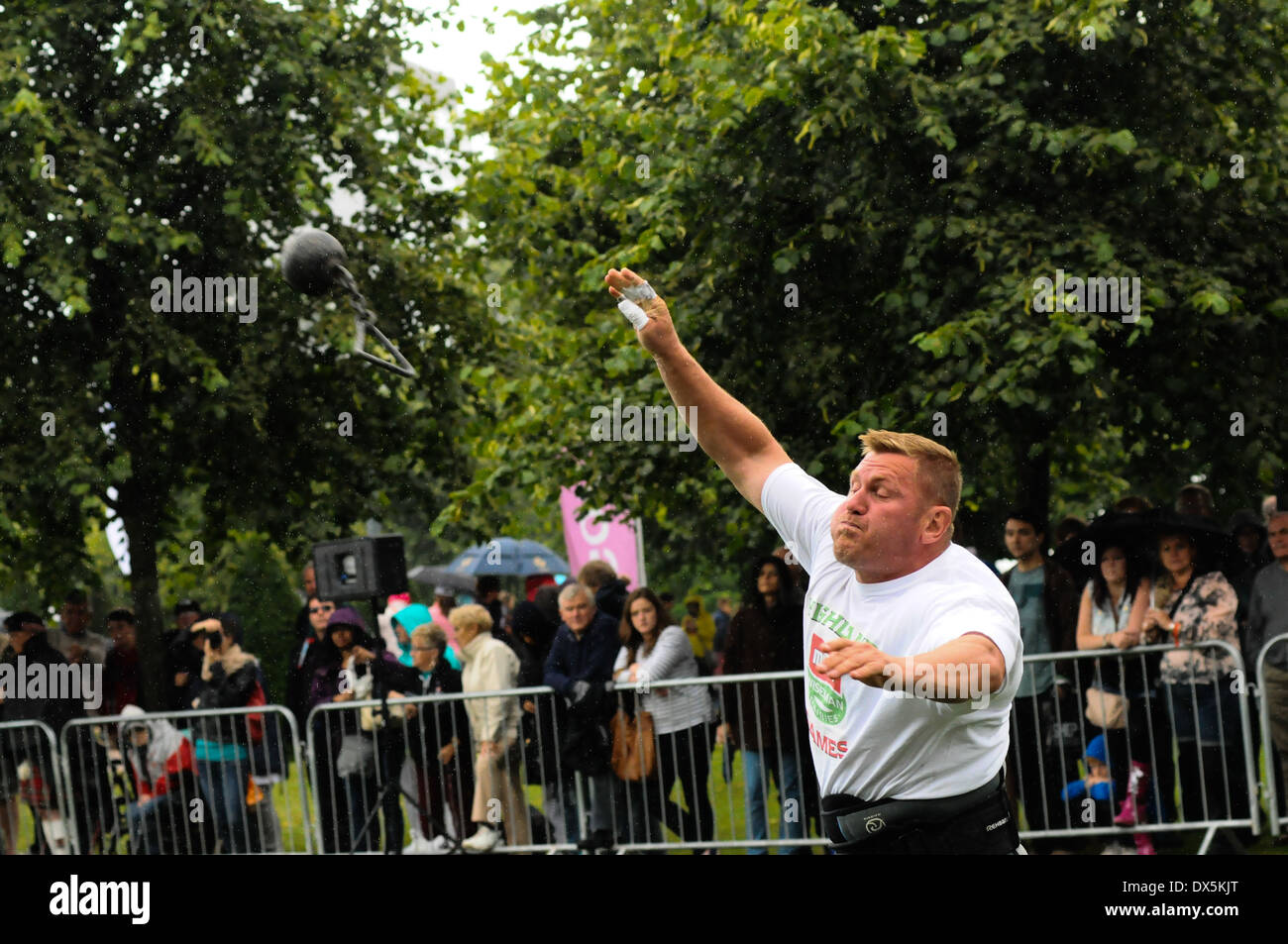 Scottish heavy weight competitors in Glasgow Green during the World