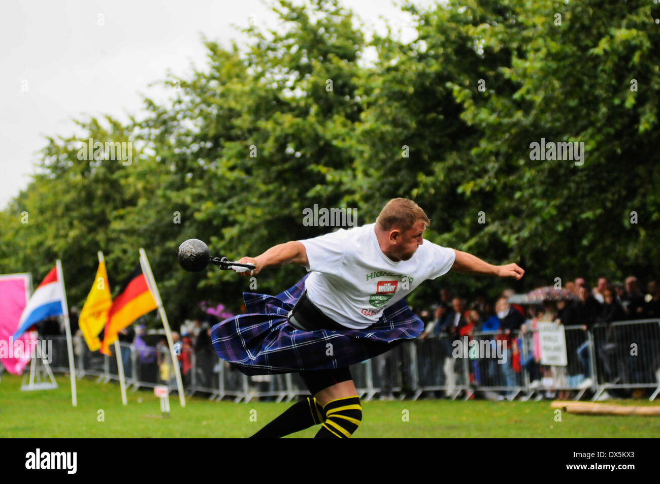 Scottish heavy weight competitors in Glasgow Green during the World