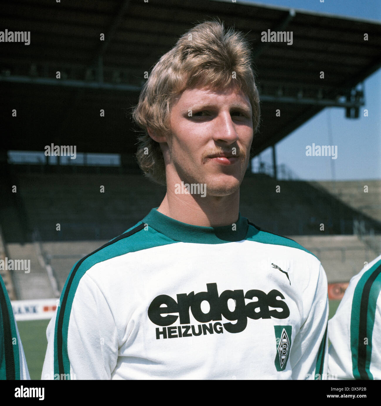 football, Bundesliga, 1976/1977, Borussia Moenchengladbach, team presentation, portrait Hans-Juergen Offermanns Stock Photo