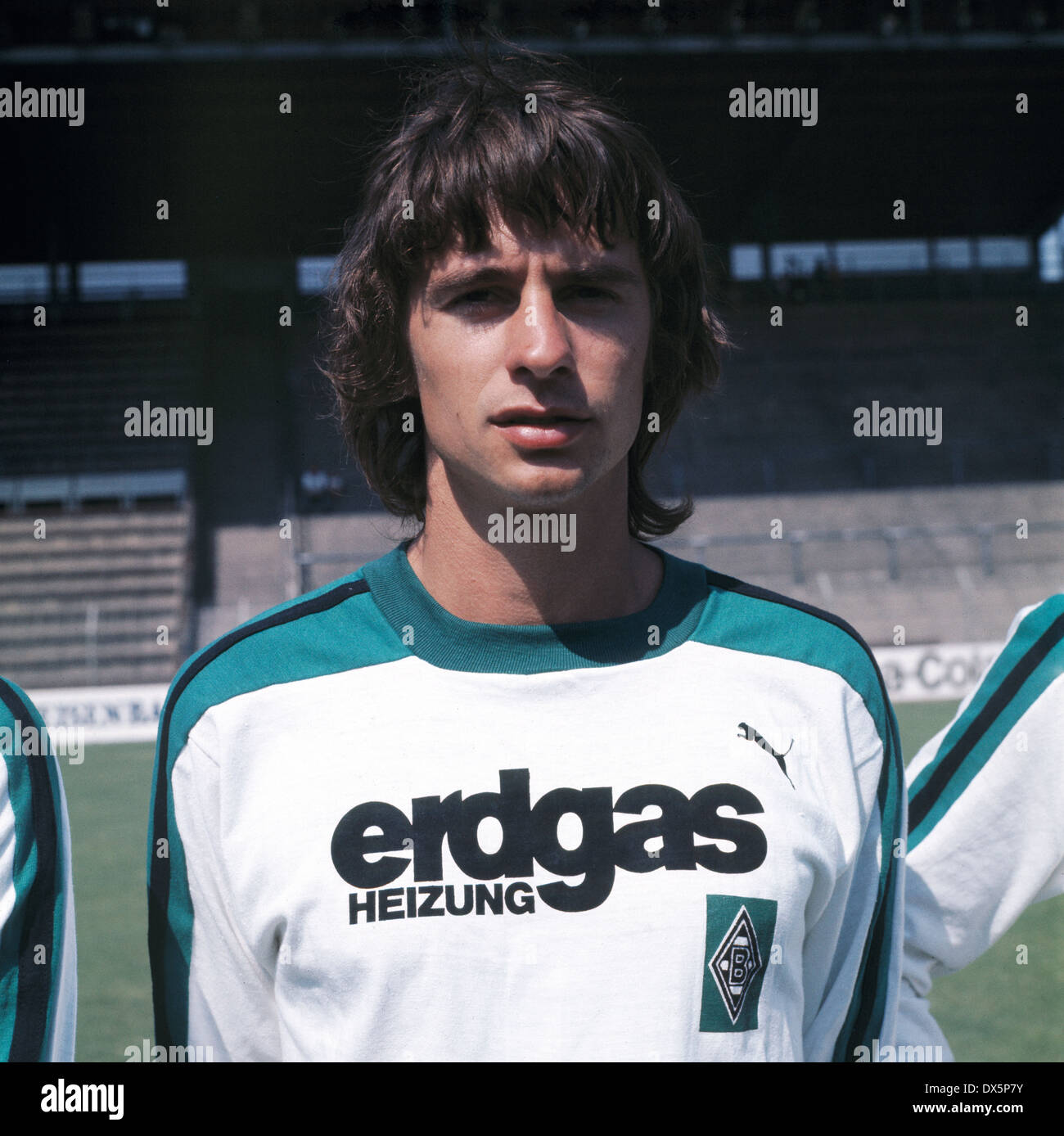 football, Bundesliga, 1976/1977, Borussia Moenchengladbach, team presentation, portrait Horst Wohlers Stock Photo