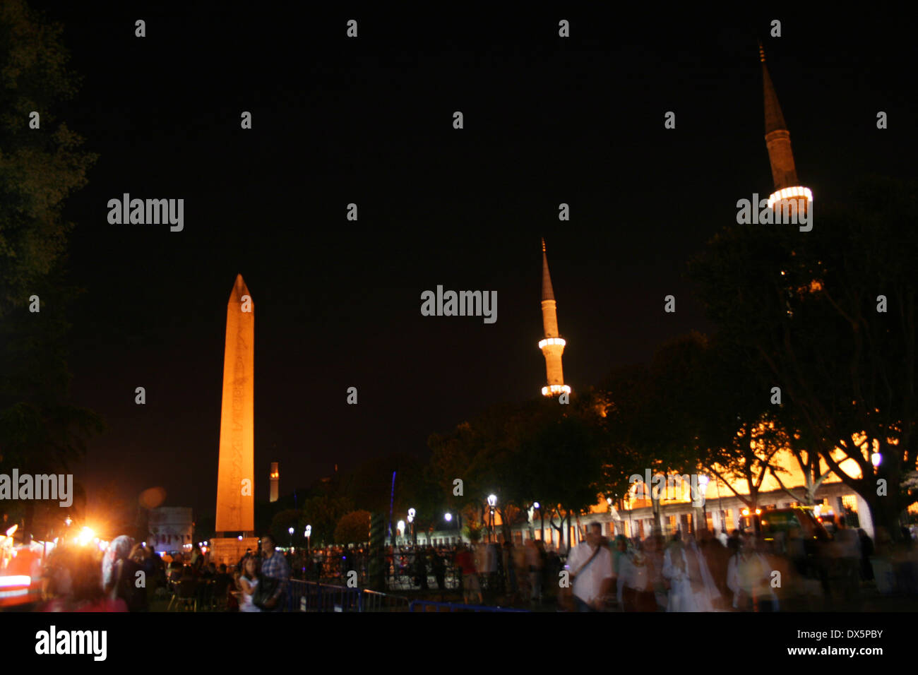 Ramadan month activities in Sultanahmet  in Istanbul,Turkey Stock Photo