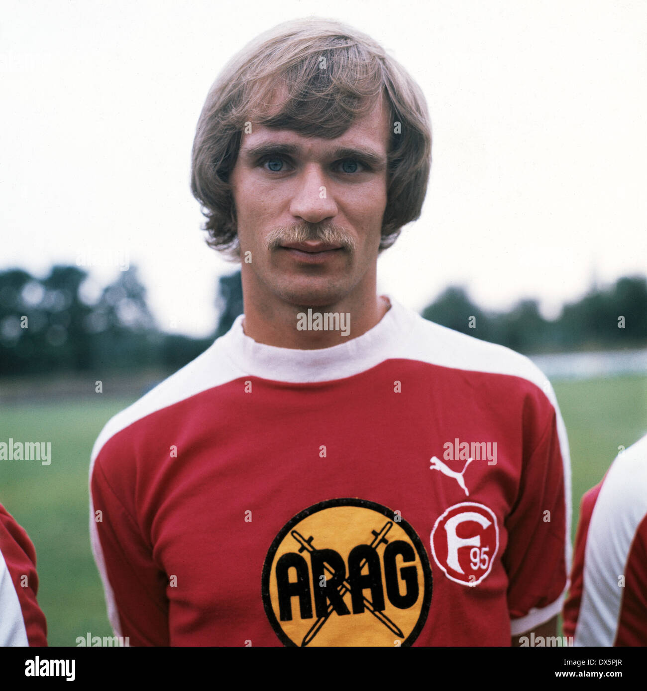 football, Bundesliga, 1976/1977, Fortuna Duesseldorf, team presentation, portrait Werner Kriegler Stock Photo