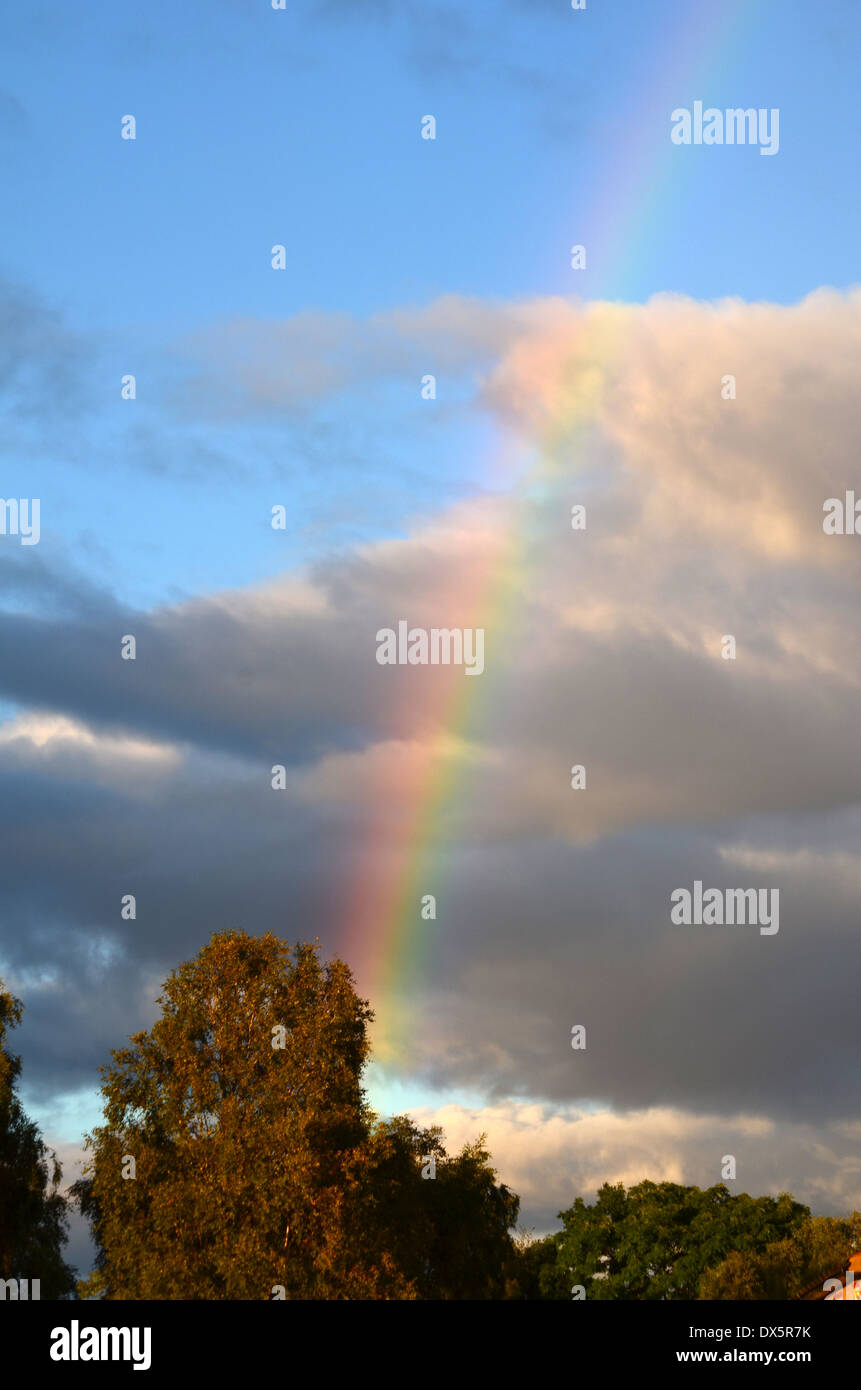 Rainbow after the rain Stock Photo - Alamy