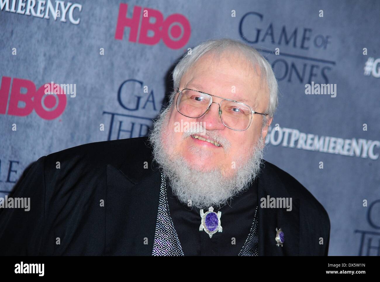 New York, NY, USA. 18th Mar, 2014. George R.R. Martin at arrivals for HBO's GAME OF THRONES Fourth Season Premiere, Avery Fisher Hall at Lincoln Center, New York, NY March 18, 2014. Credit:  Gregorio T. Binuya/Everett Collection/Alamy Live News Stock Photo