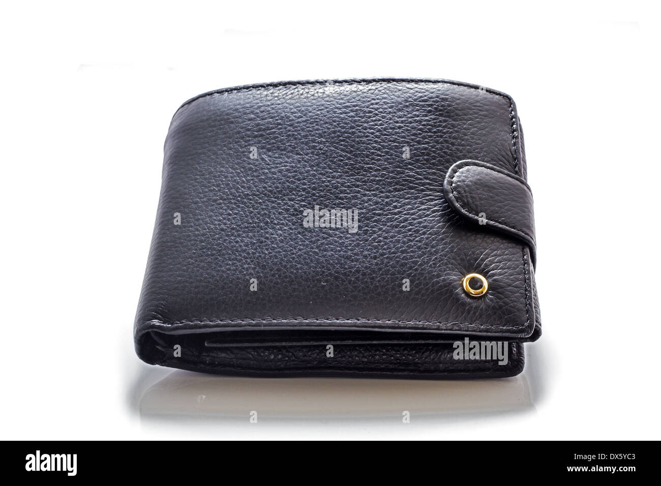 Photo beautiful black leather men purse on a white background Stock ...
