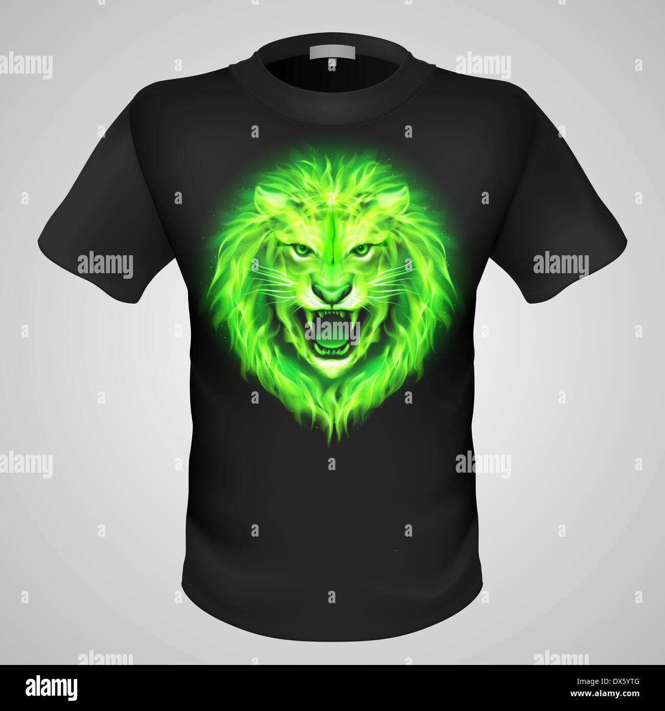 Black Lion Head Patched T-Shirt