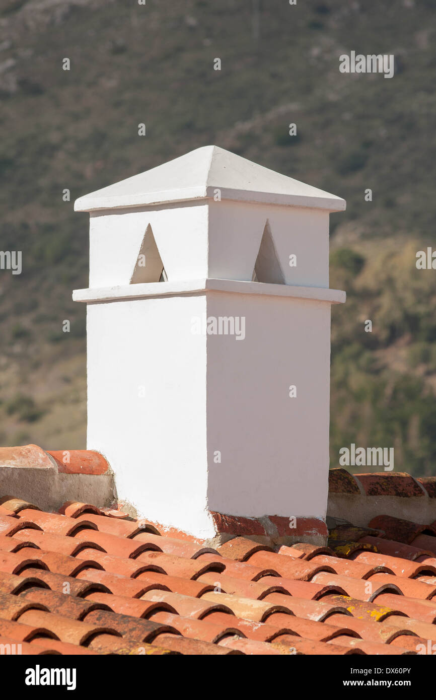 Spanish Chimney pot and tiled roof in Southern Spain Stock Photo Alamy
