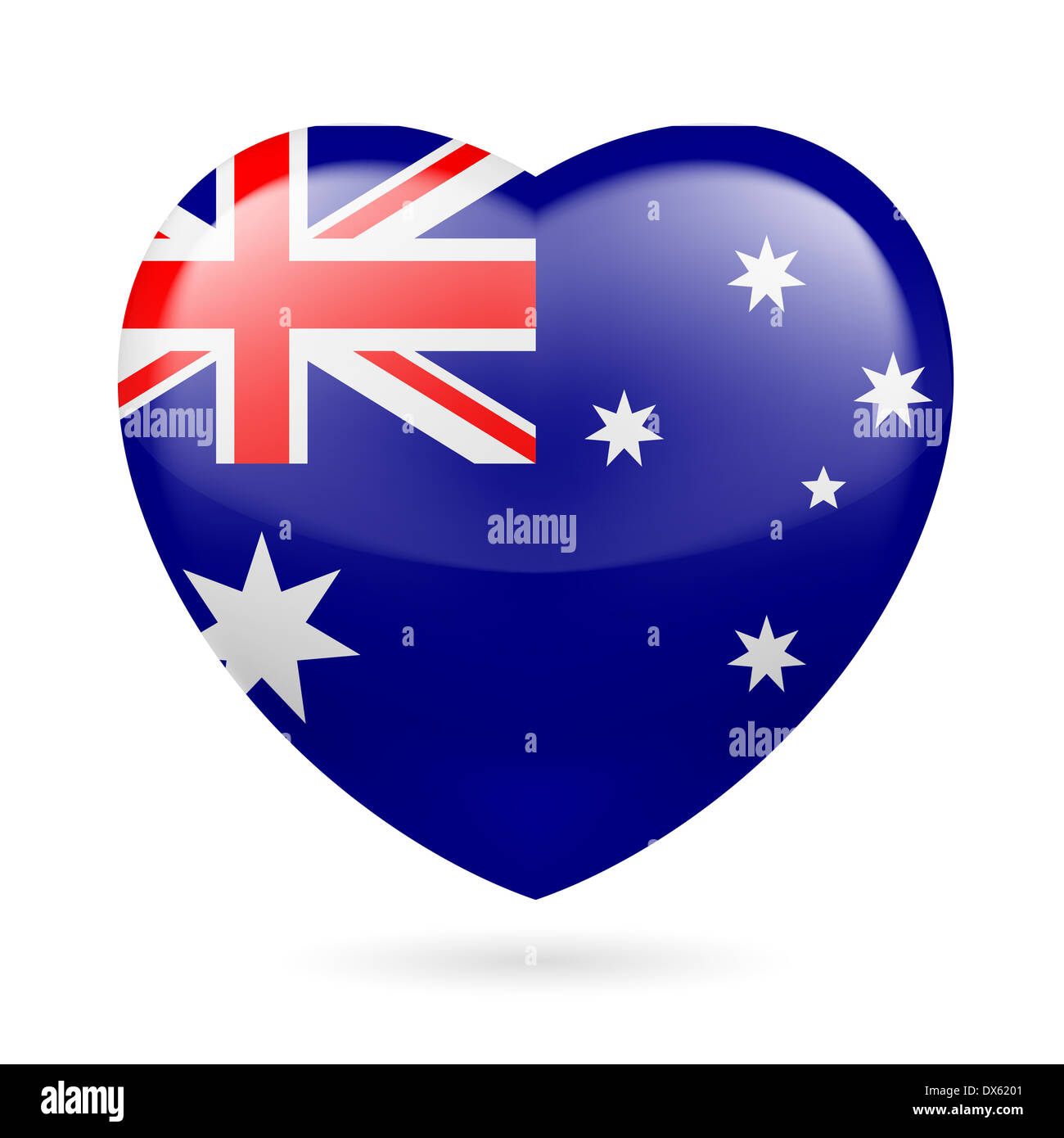 heart with australian flag