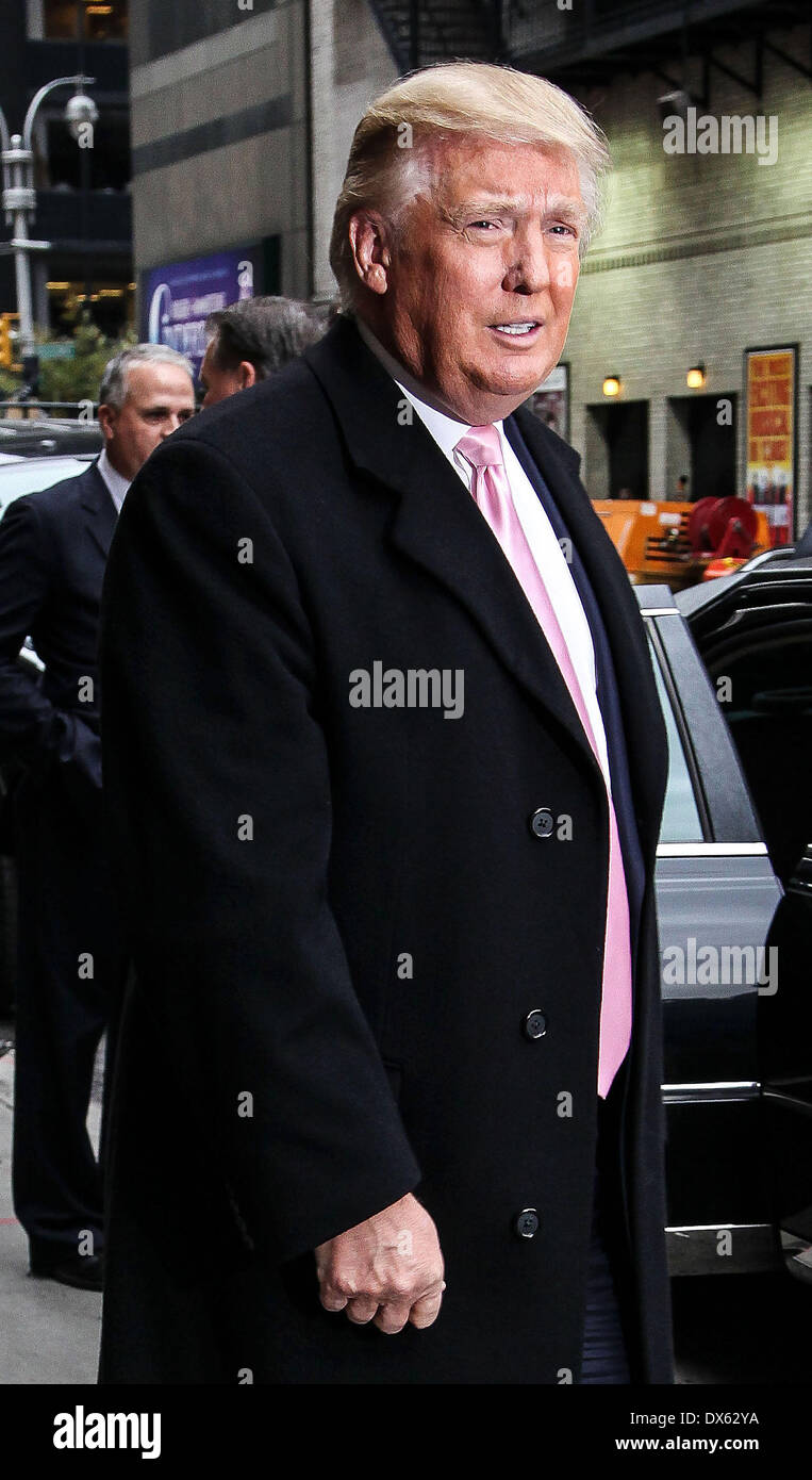 Donald Trump Celebrities at the 'Late Show with David Letterman' studio