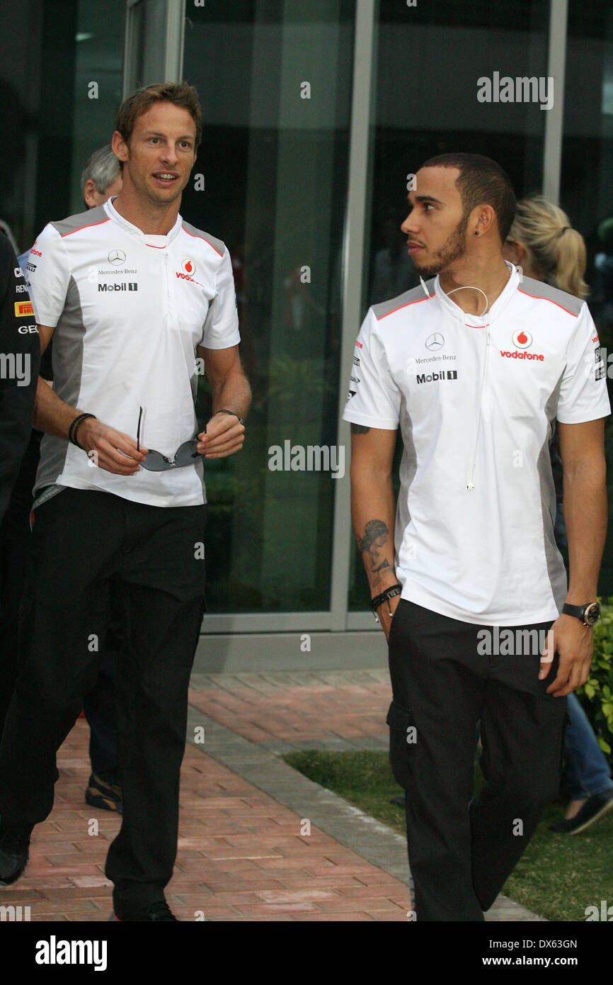 Jenson Button Lewis Hamilton Gb Uk Team Mclaren Mercedes F1