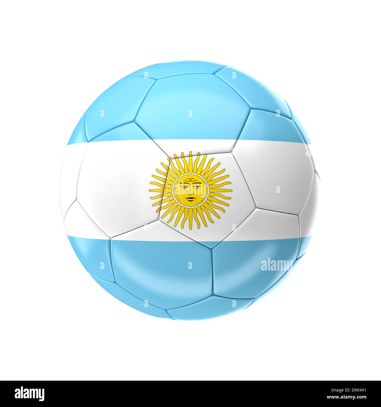 3d soccer ball with argentina flag Stock Photo