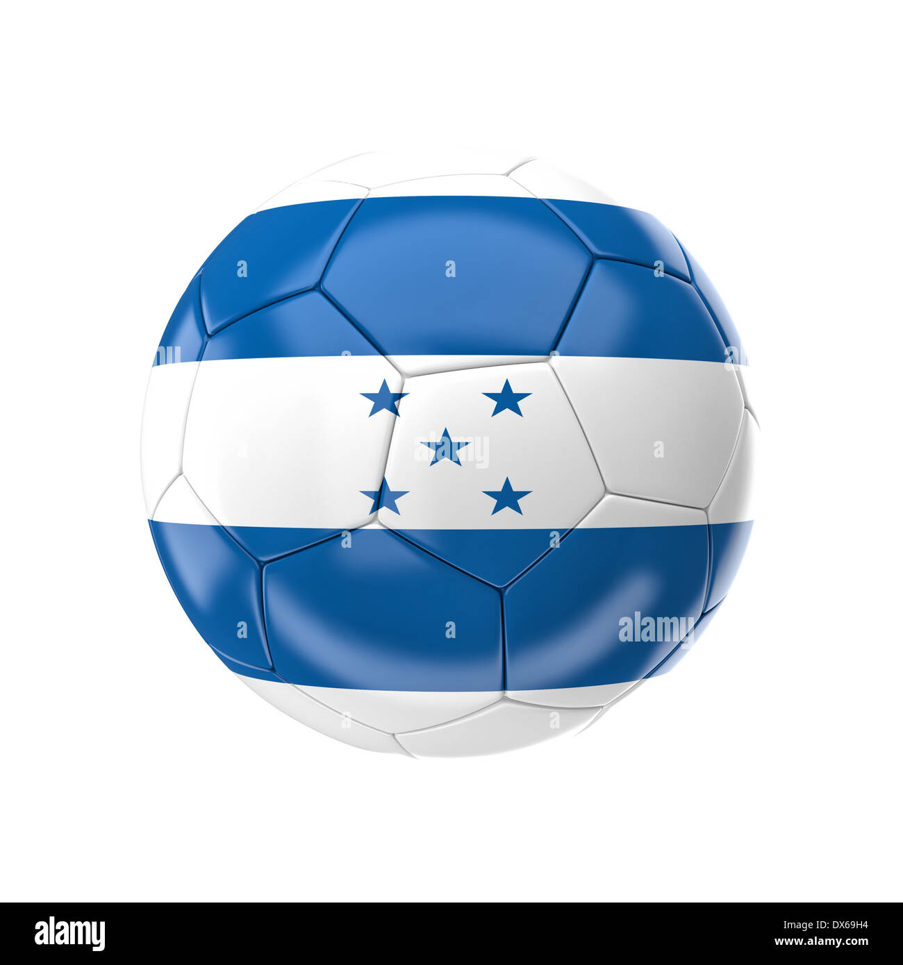 3d soccer ball with honduras flag Stock Photo