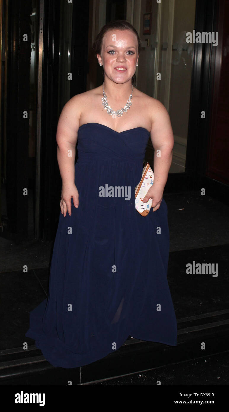 Ellie Simmonds leaving The Daily Mirror Pride of Britain Awards 2012