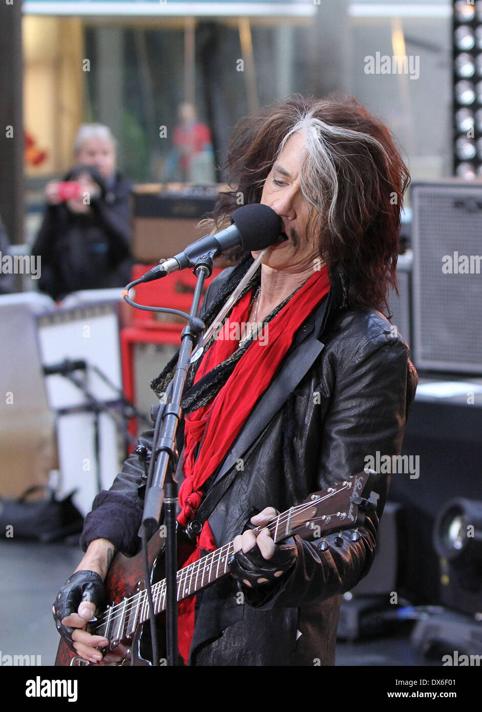 Joe Perry Aerosmith performing live during the 