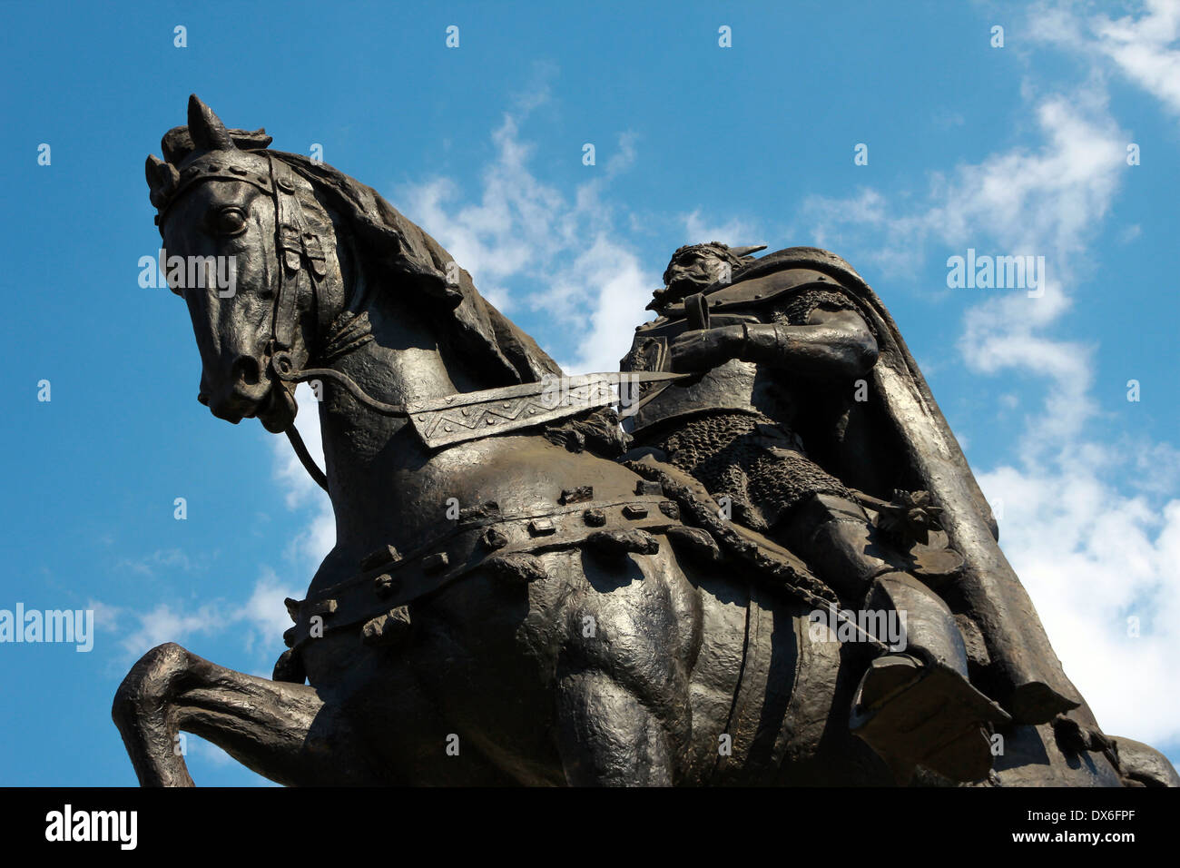 Statue Albanian National Hero George Kastrioti Skanderbeg On His Horse 