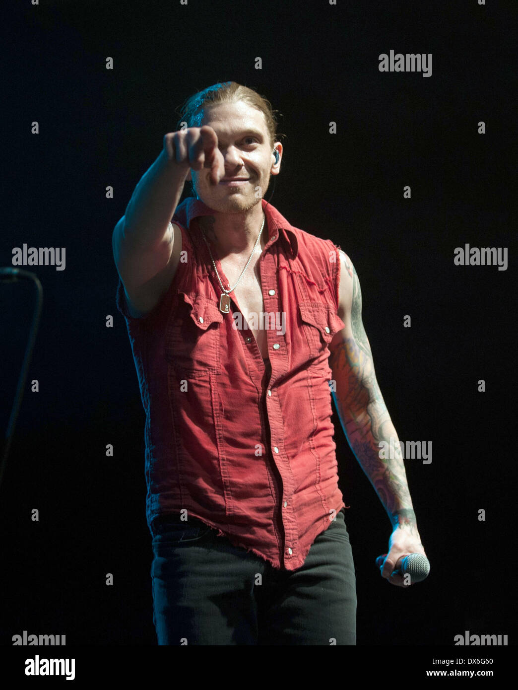 Shinedown performing at Cardiff University Great Hall Cardiff, Wales