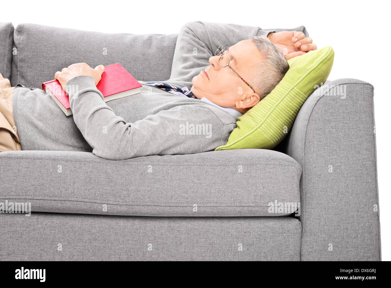 Man sleeping on sofa hi-res stock photography and images - Alamy