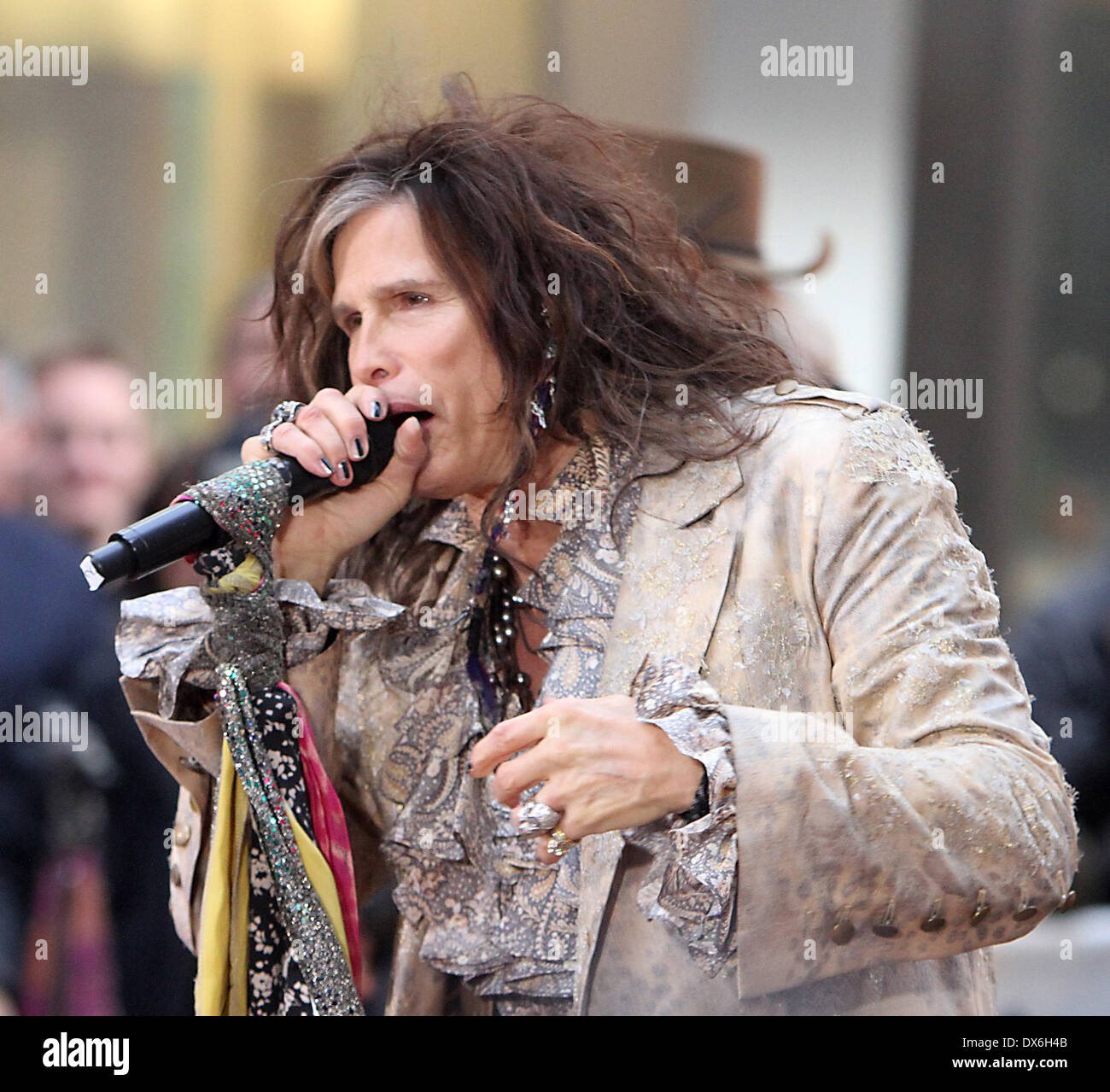 Steven Tyler of Aerosmith performing live during the 'Today Show