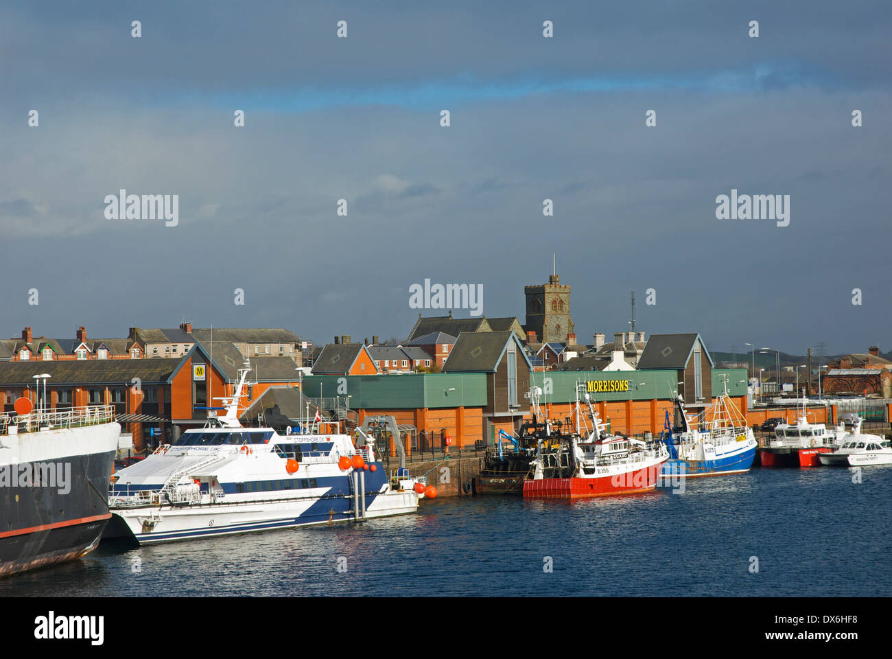 Barrow-in-Furness and Walney Channel, Cumbria, England UK Stock Photo