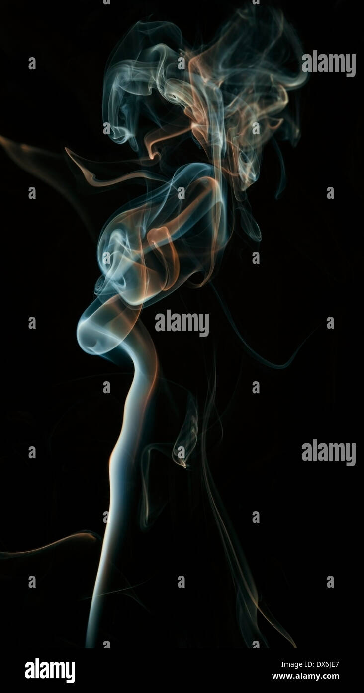 color abstract smoke isolated black background Stock Photo - Alamy