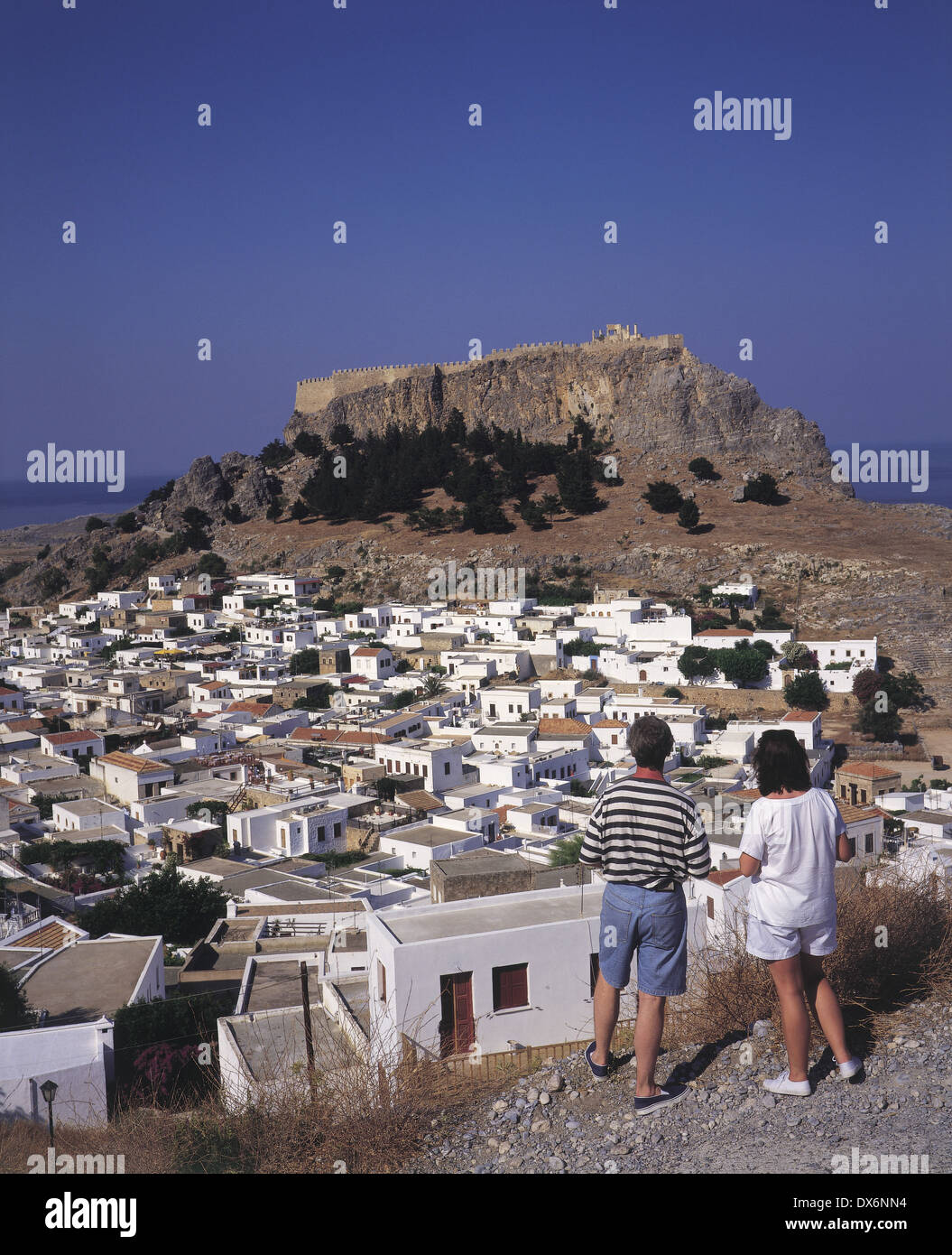 Lindos Rhodes Locals Lindos Rhodes Greek Islands,Lindos Rhodes Greek Islands Stock Photo - Alamy