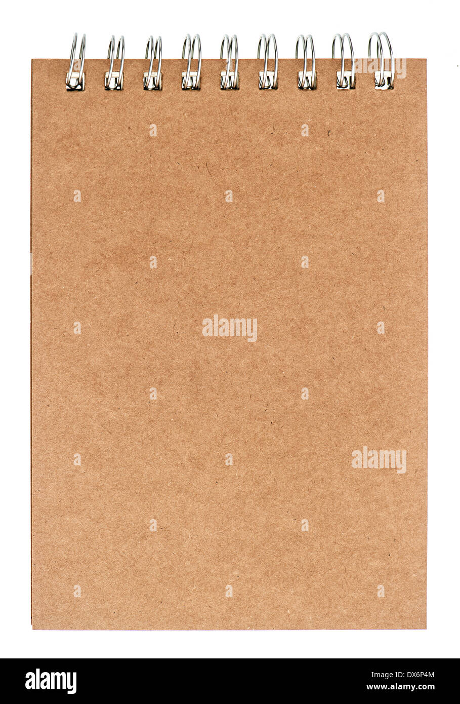 brown blank notebook isolated on white background. book with ring binder  and recycled paper front cover Stock Photo - Alamy
