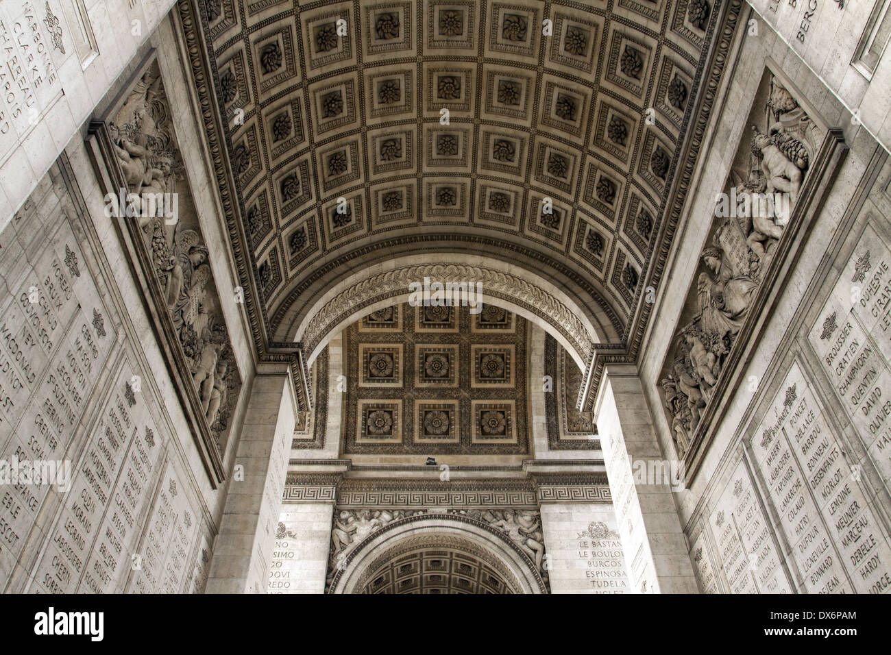 Inside The Arc De Triomphe Hi res Stock Photography And Images Alamy