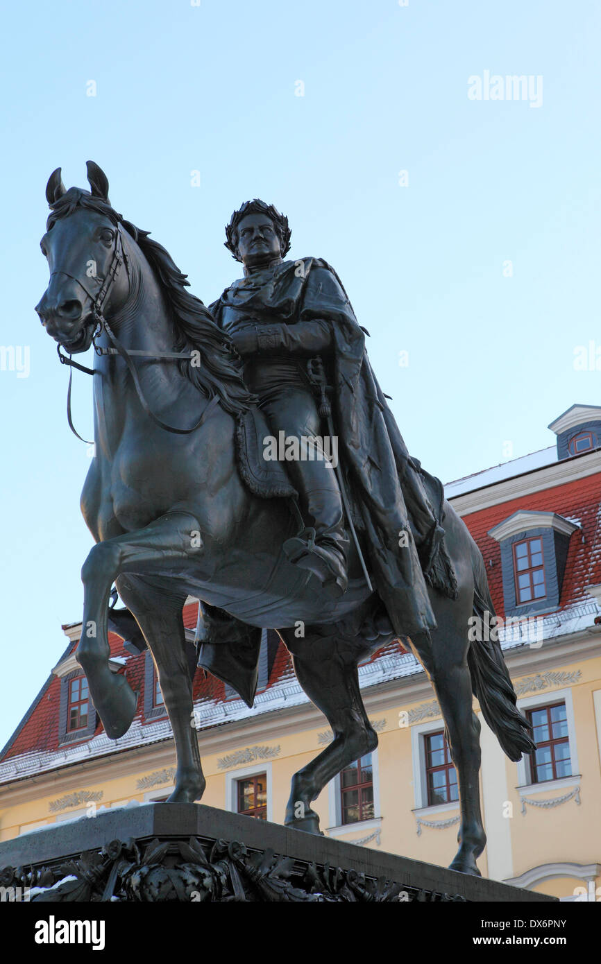 Statue of Grand Duke Karl August of Saxe-Weimar-Eisenach (1757 - 1828) in Weimar, Germany. Stock Photo