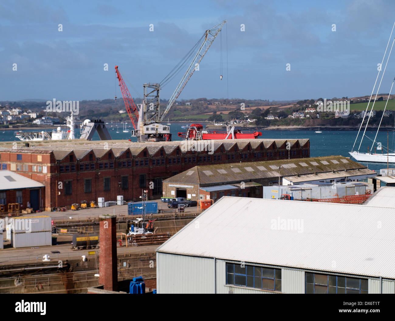 Falmouth Docks, Cornwall, UK Stock Photo