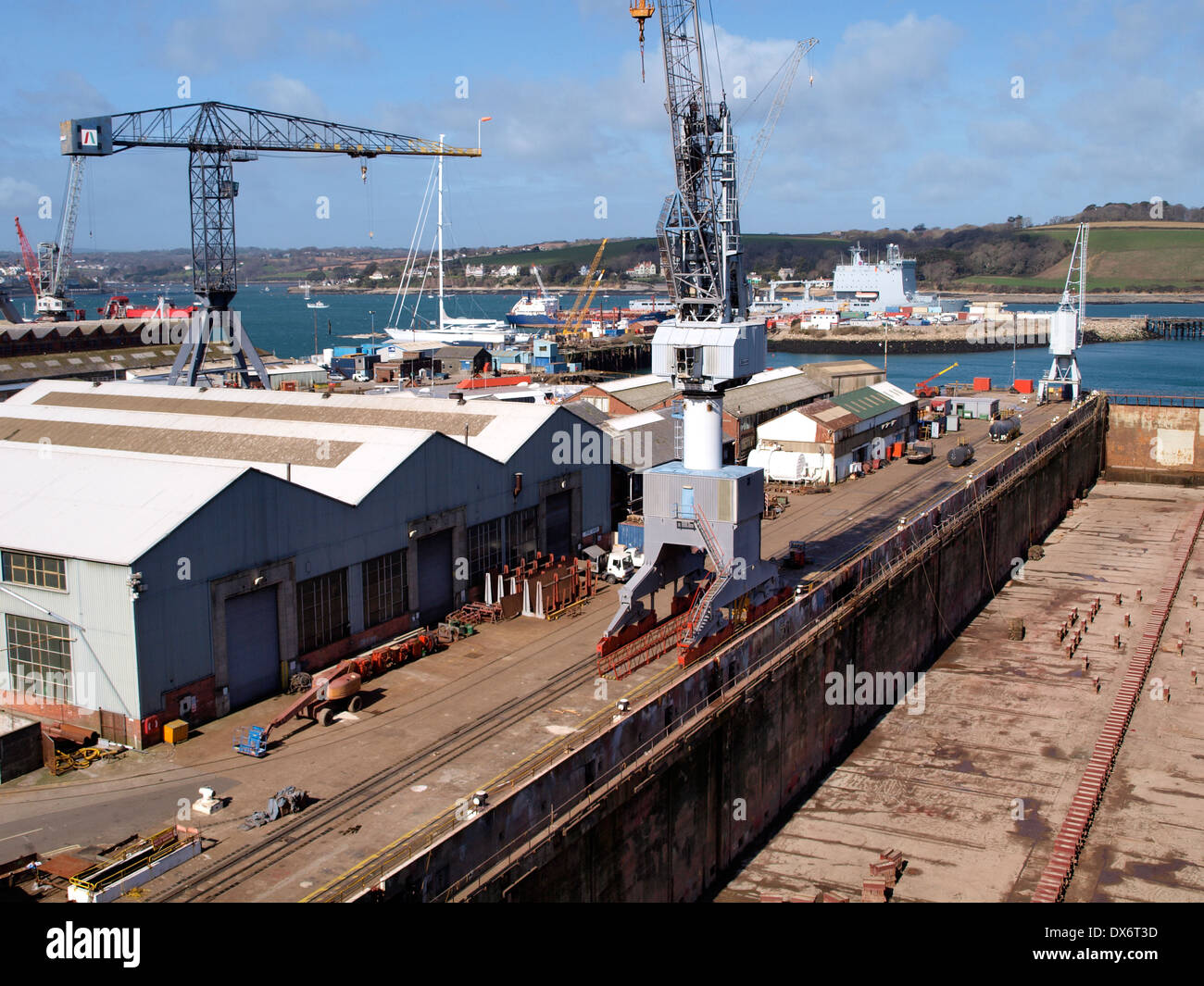 Falmouth Docks, Cornwall, UK Stock Photo