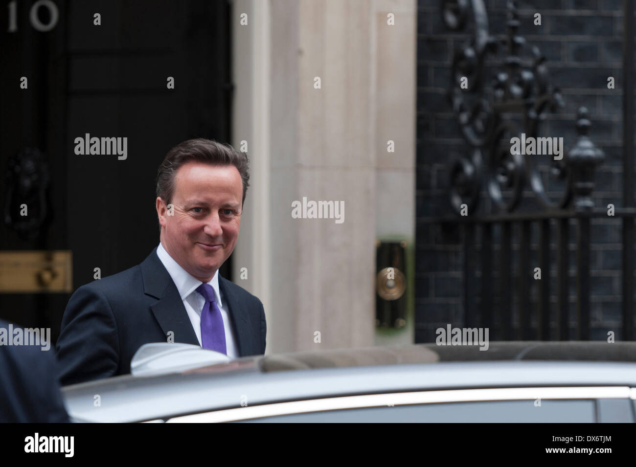 Downing Street, London, UK. 19th Mar, 2014. Downing Street was a hive of activity on Budget Day as the government prepared to disclose its budget for 2014. Pictured: DAVID CAMERON MP - British Prime Minister. Credit:  Lee Thomas/Alamy Live News Stock Photo