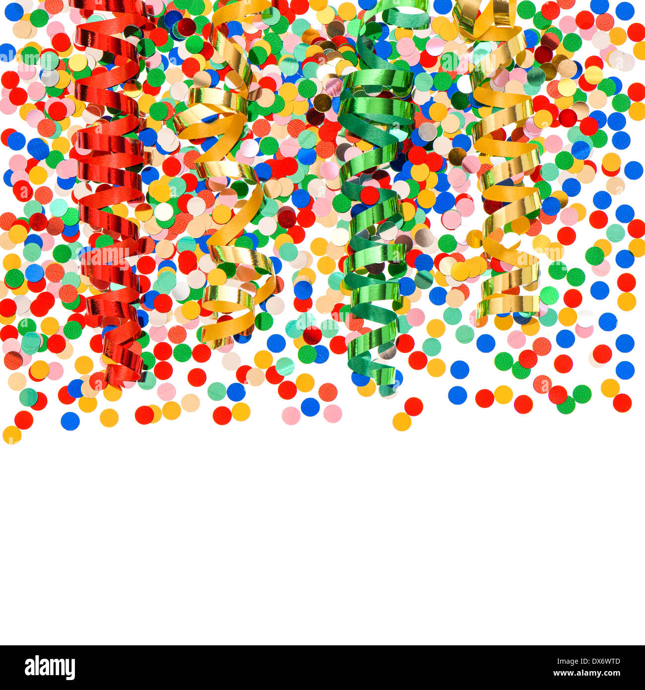 Confetti and streamers Stock Photo - Alamy