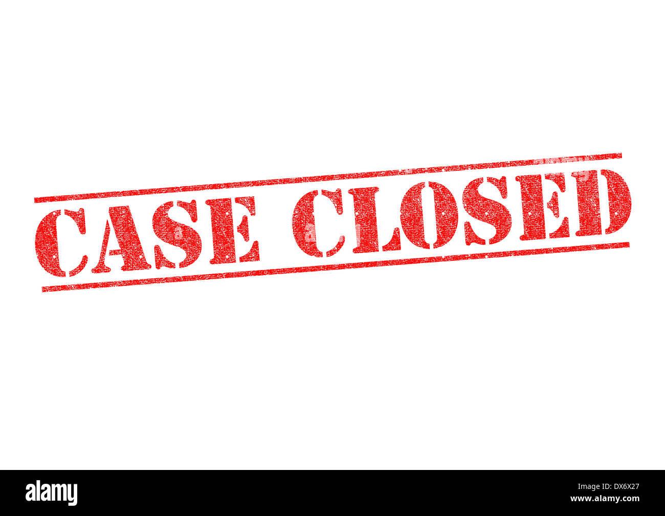 CASE CLOSED red rubber stamp over a white background Stock Photo - Alamy