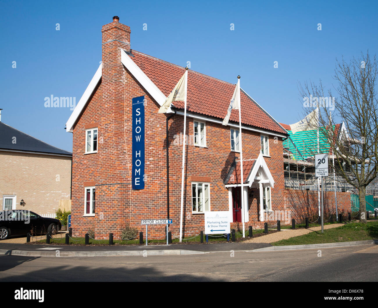Show home of new housing development by Hopkins and Moore at Snape, Suffolk, England Stock Photo