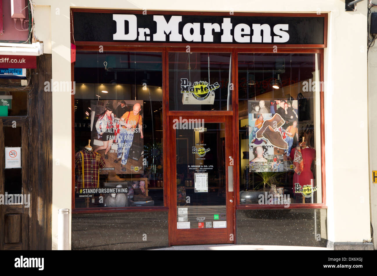 Dr Martens shop, The Hayes, Cardiff, Wales. Stock Photo