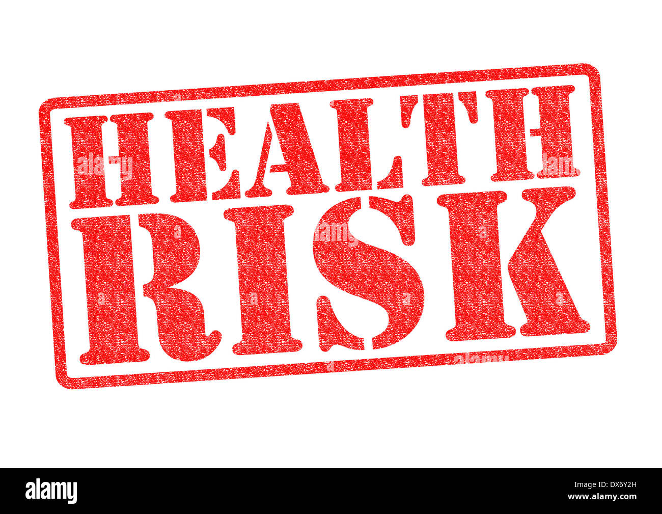 HEALTH RISK Rubber Stamp over a white background. Stock Photo