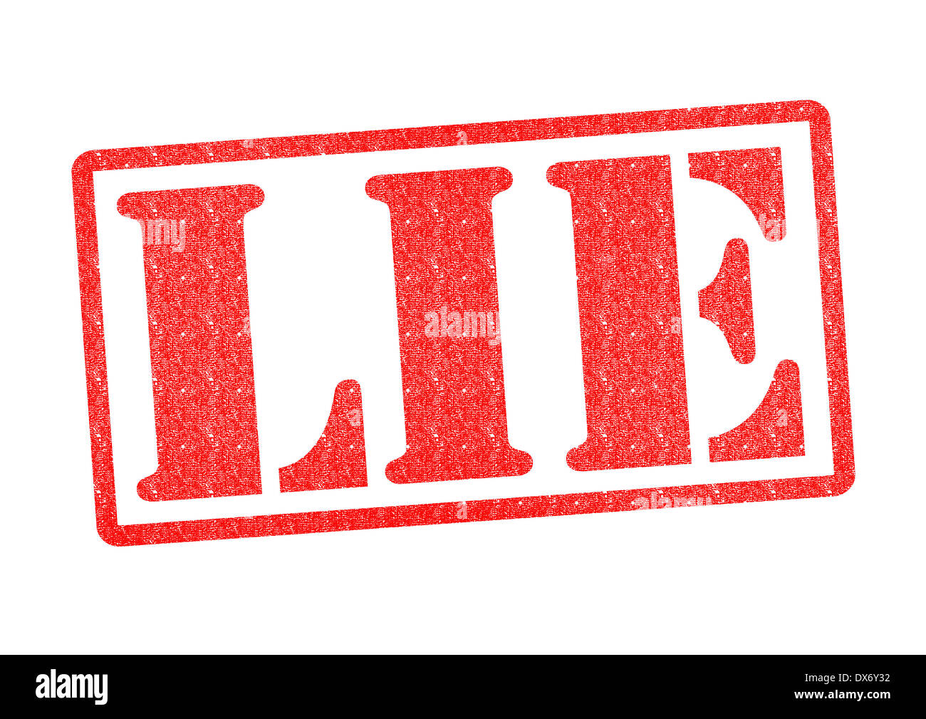LIE Rubber Stamp over a white background. Stock Photo