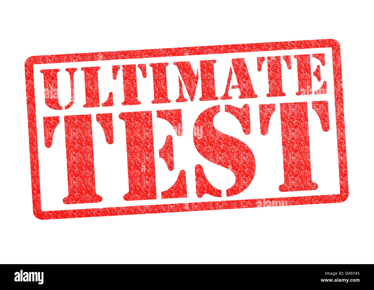 ULTIMATE TEST Rubber Stamp over a white background. Stock Photo