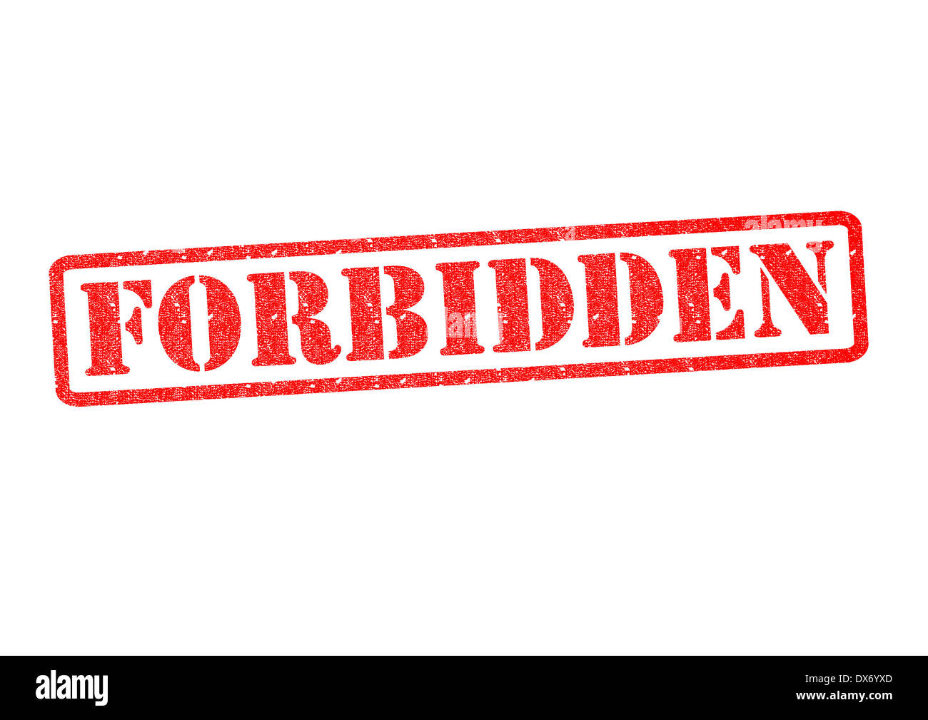 FORBIDDEN Rubber Stamp over a white background Stock Photo - Alamy