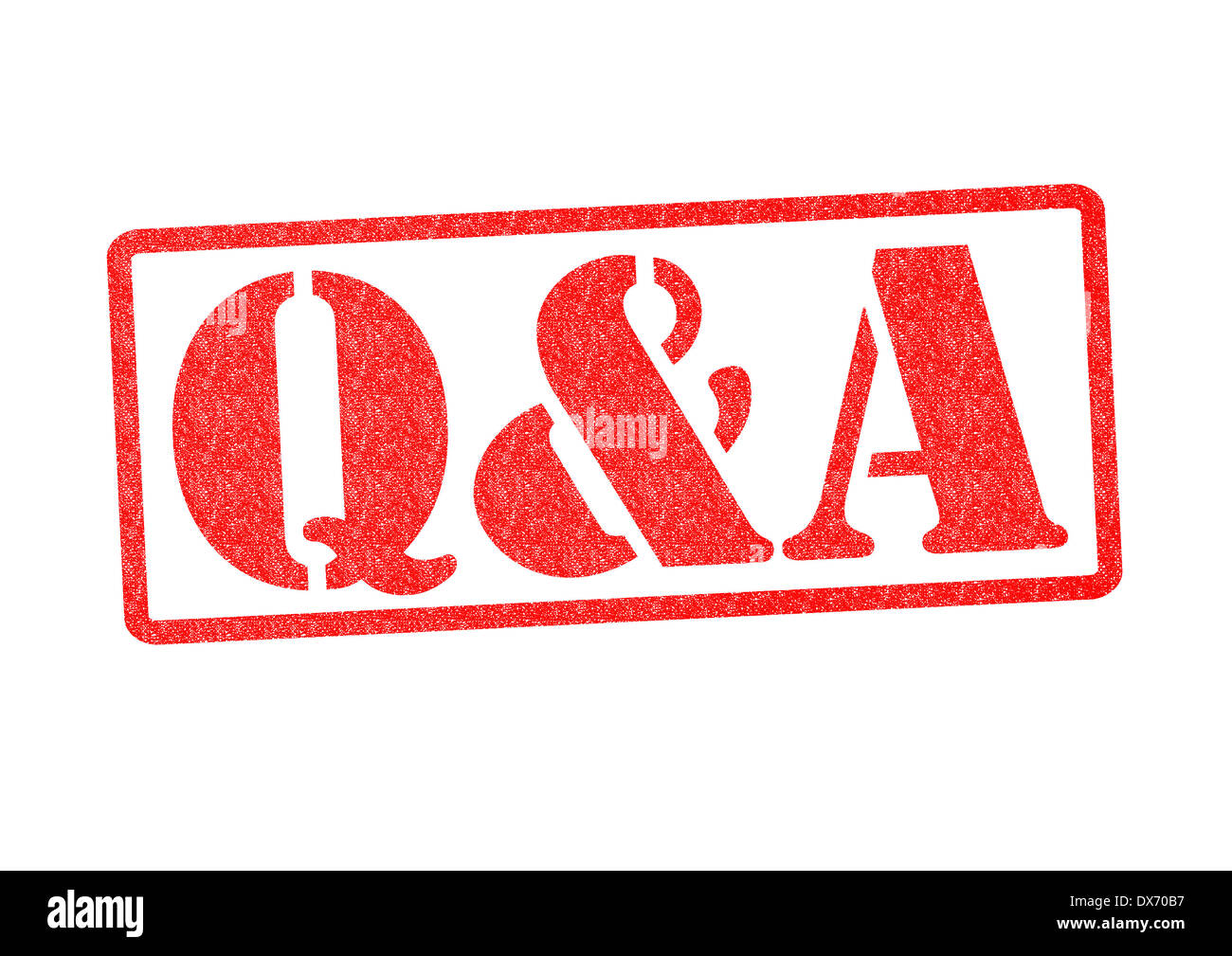 Q&A Rubber Stamp over a white background Stock Photo - Alamy