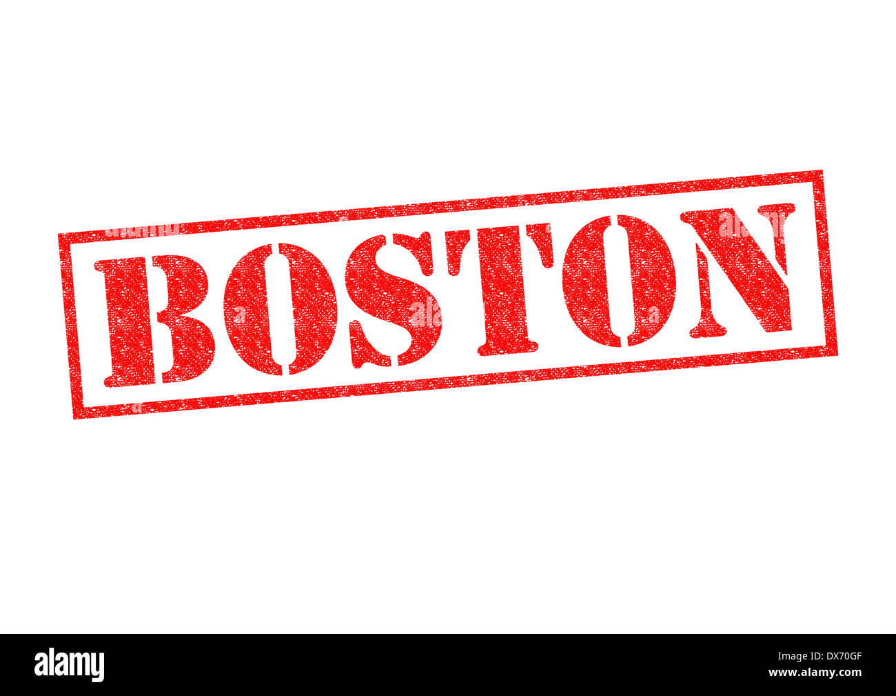 BOSTON Rubber Stamp over a white background. Stock Photo