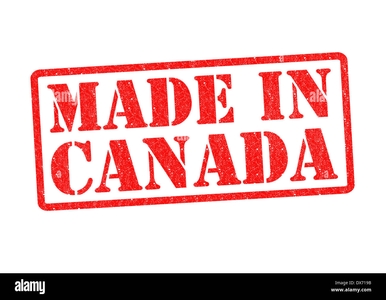 MADE IN CANADA Rubber Stamp over a white background. Stock Photo