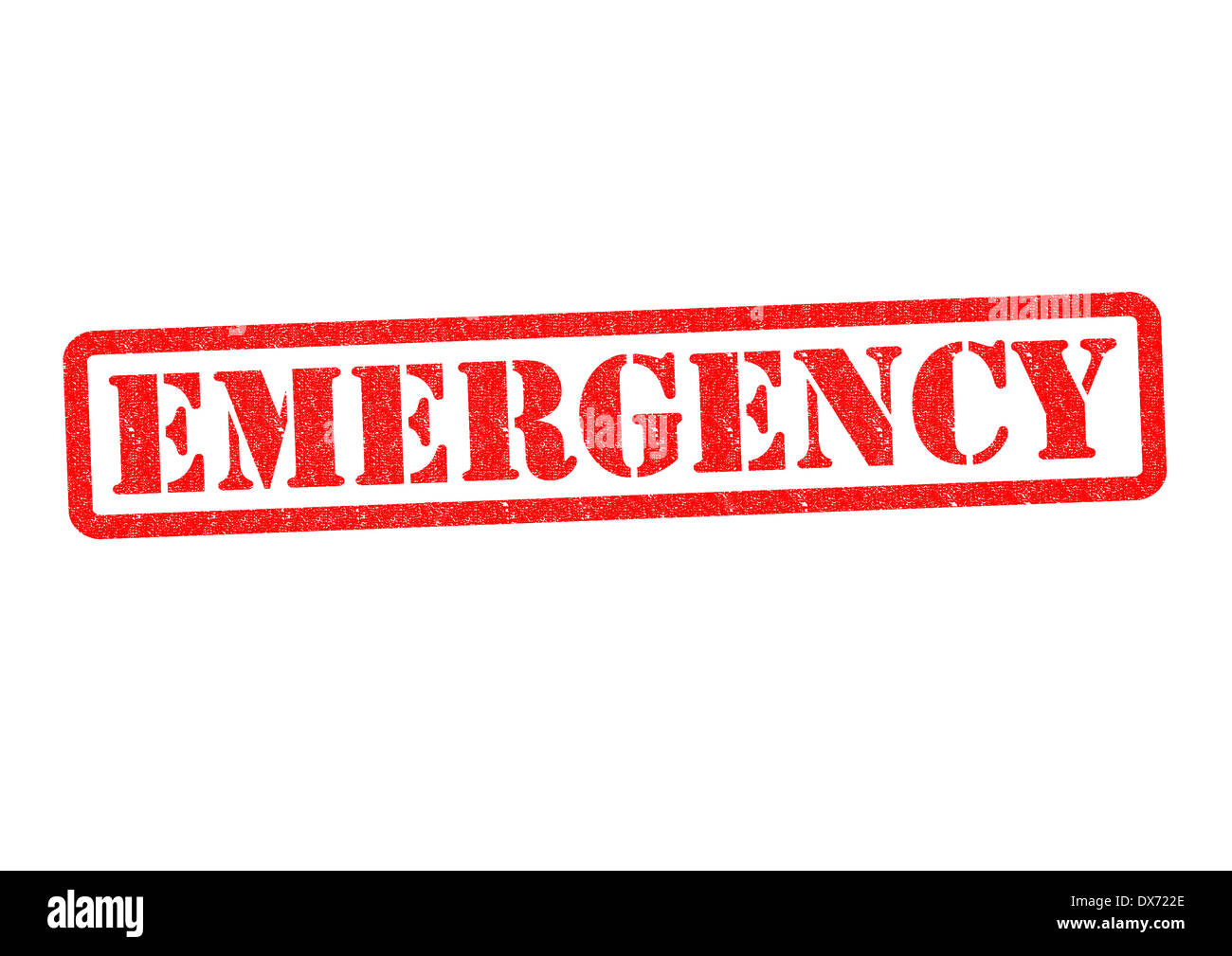 EMERGENCY Rubber Stamp over a white background. Stock Photo