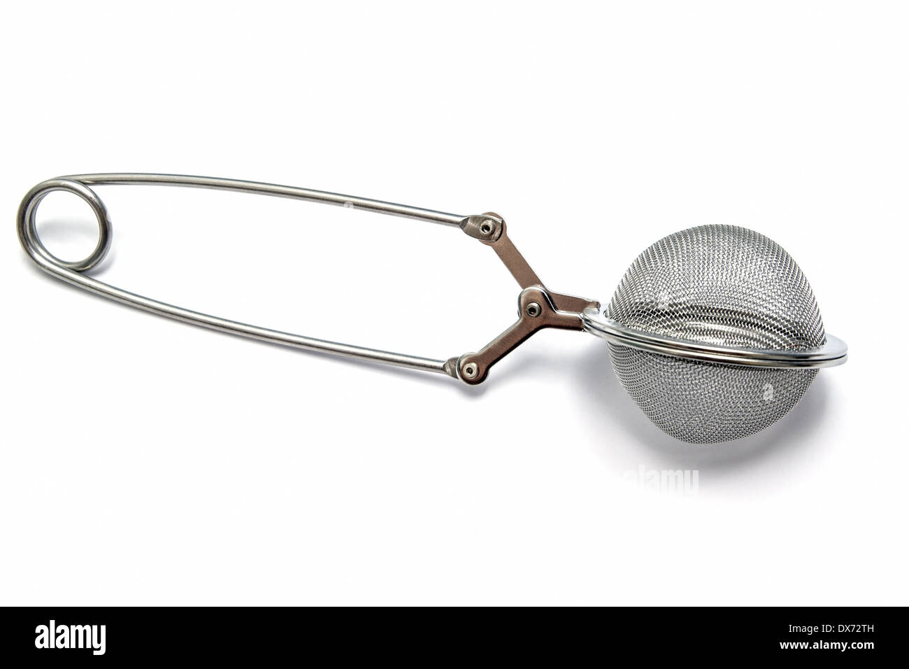 Tea strainer on a white background Stock Photo