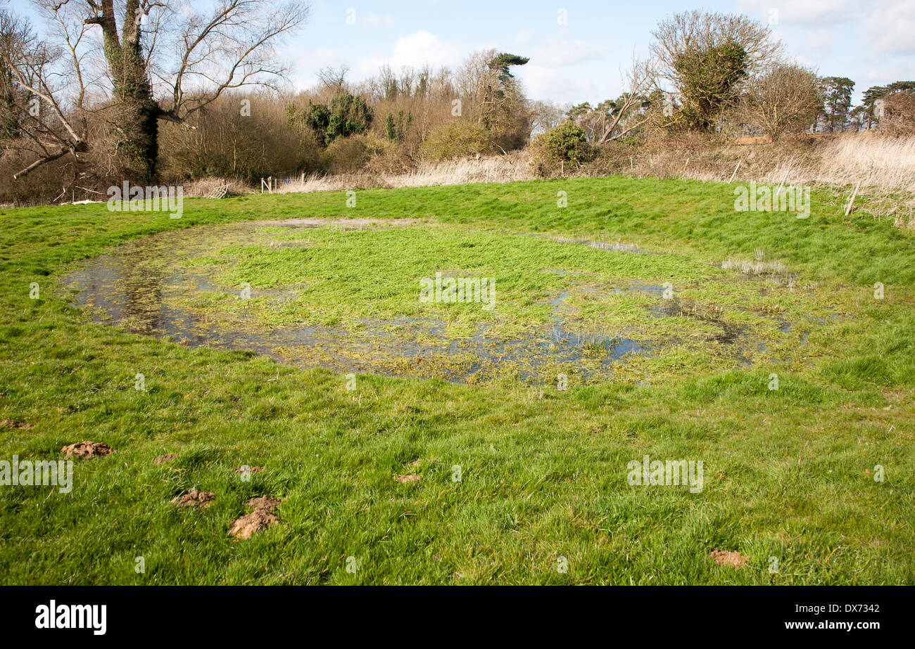 Dew pond traditional method used for water collection and storage hi