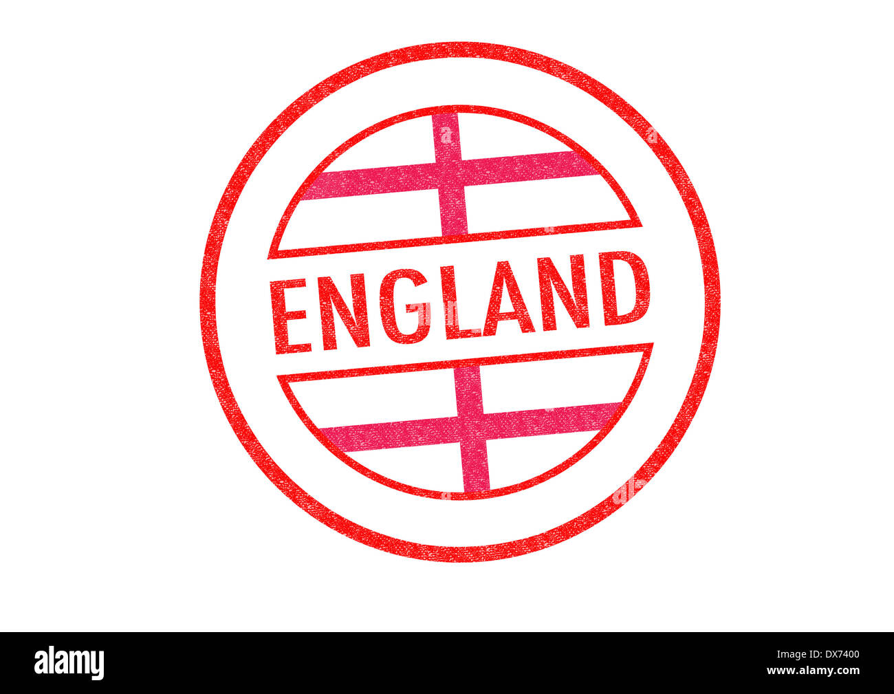 Passportstyle ENGLAND rubber stamp over a white background Stock Photo