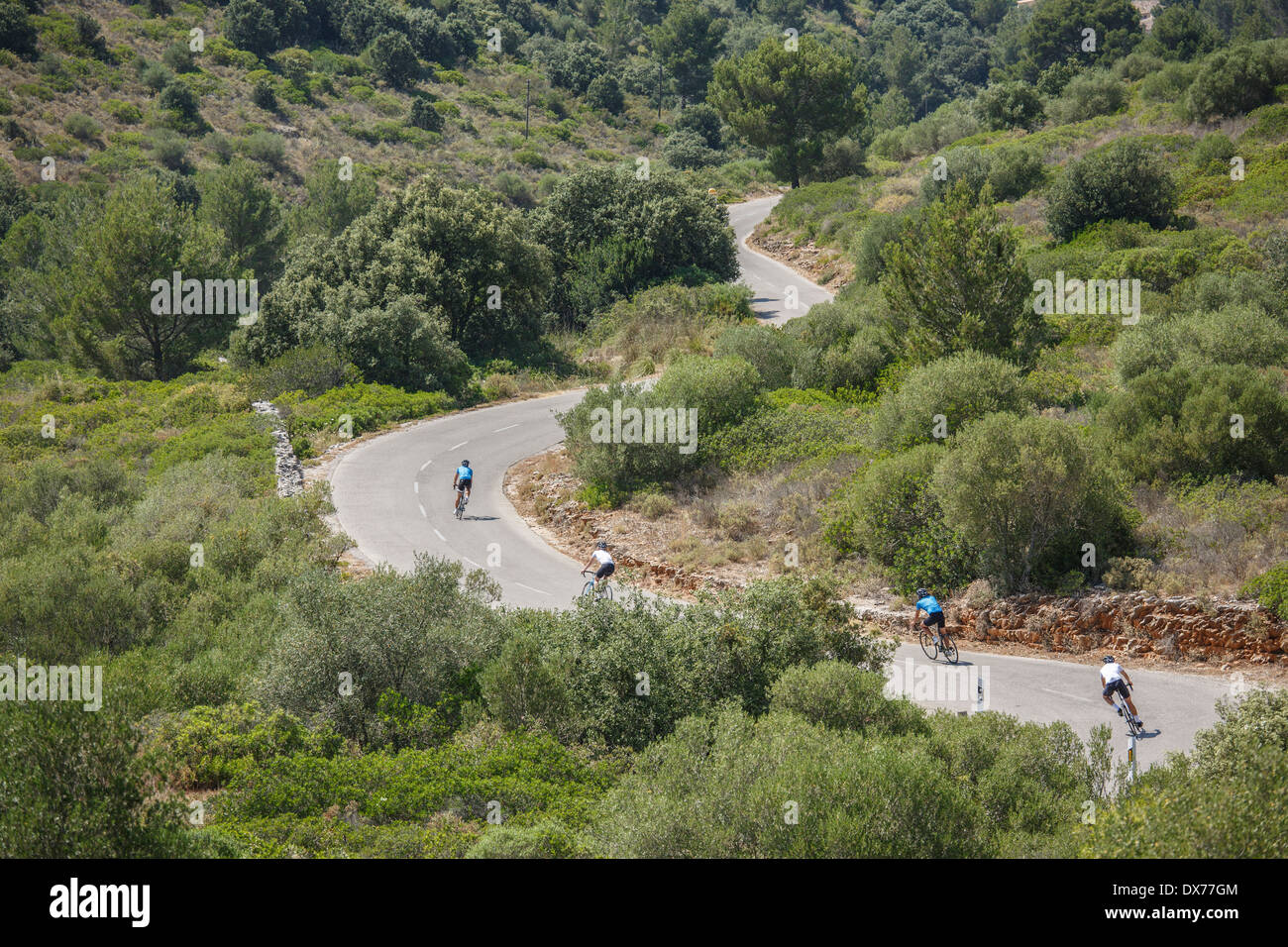 four friends going on an epic bike ride through the spanish countryside
