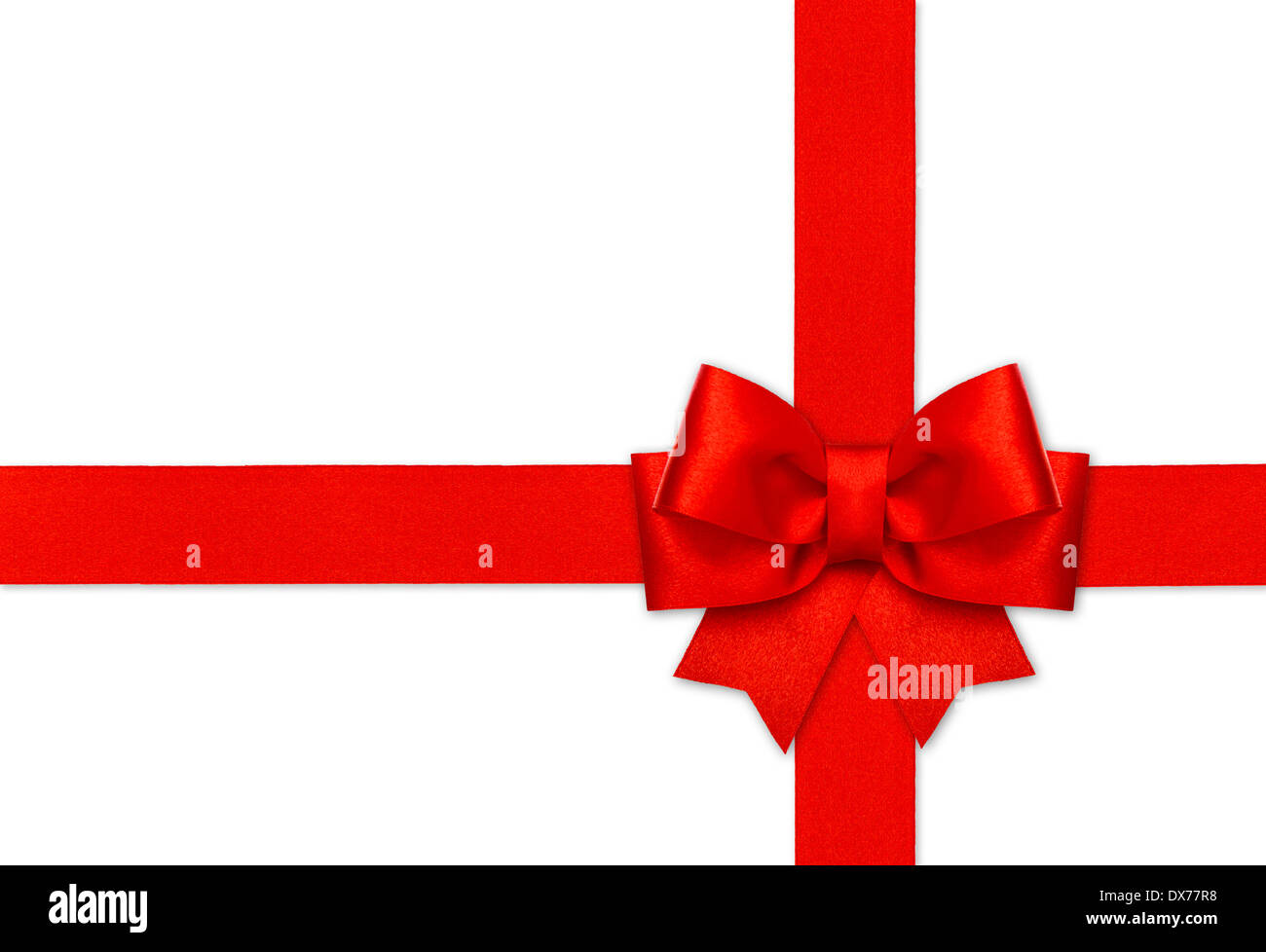 red ribbon bow isolated on white background Stock Photo - Alamy