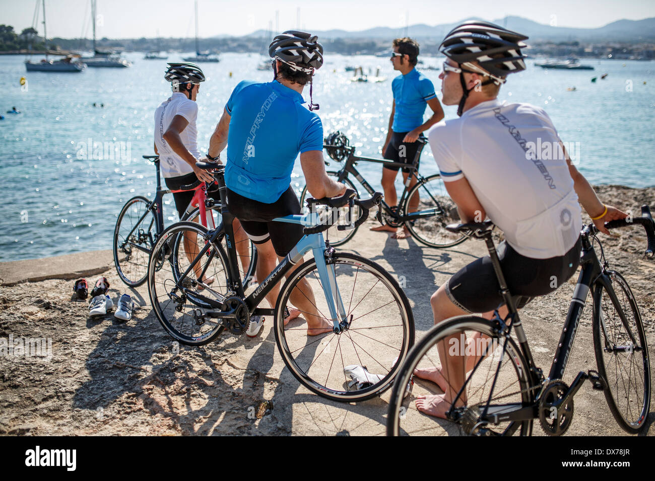 four friends going on an epic bike ride through the spanish countryside
